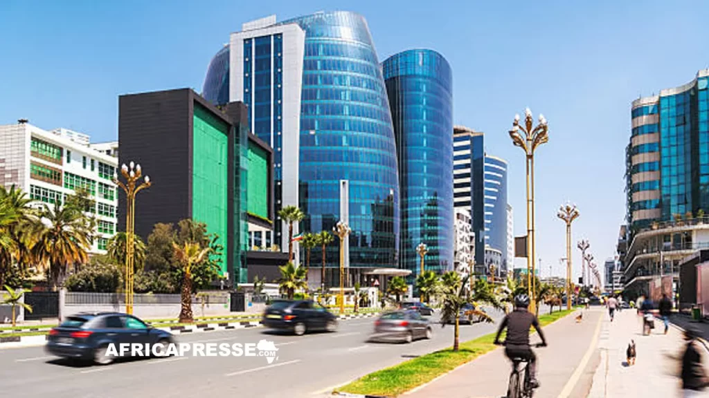 Une vue d'Adis Abeba en Ethiopie