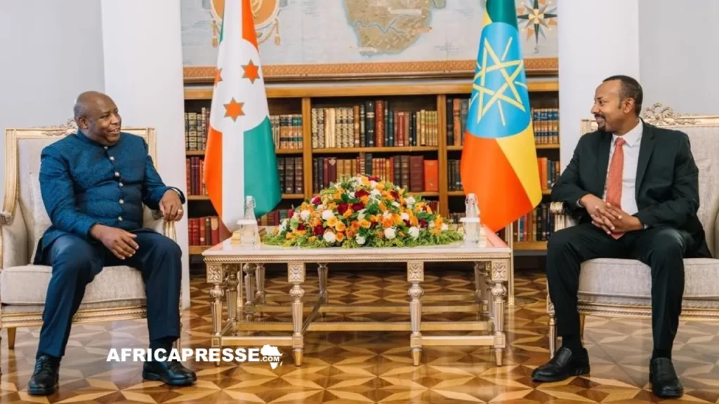 Le président burundais Évariste Ndayishimiye et le Premier de l'Éthiopie Abiy Ahmed