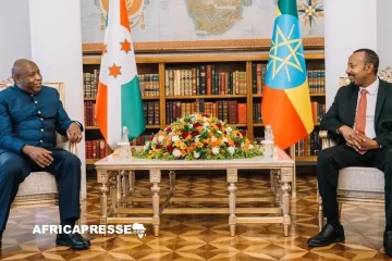 Burundi : Le président en exercice de l’UA Évariste Ndayishimiye en visite d’État en Éthiopie
