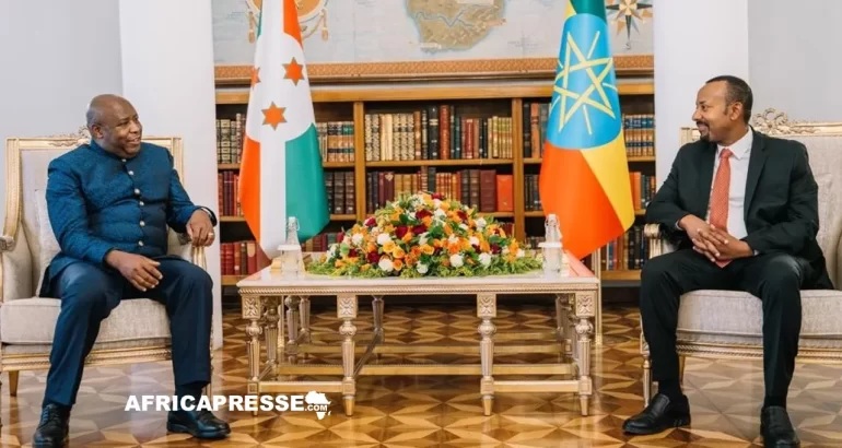 Burundi : Le président en exercice de l’UA Évariste Ndayishimiye en visite d’État en Éthiopie