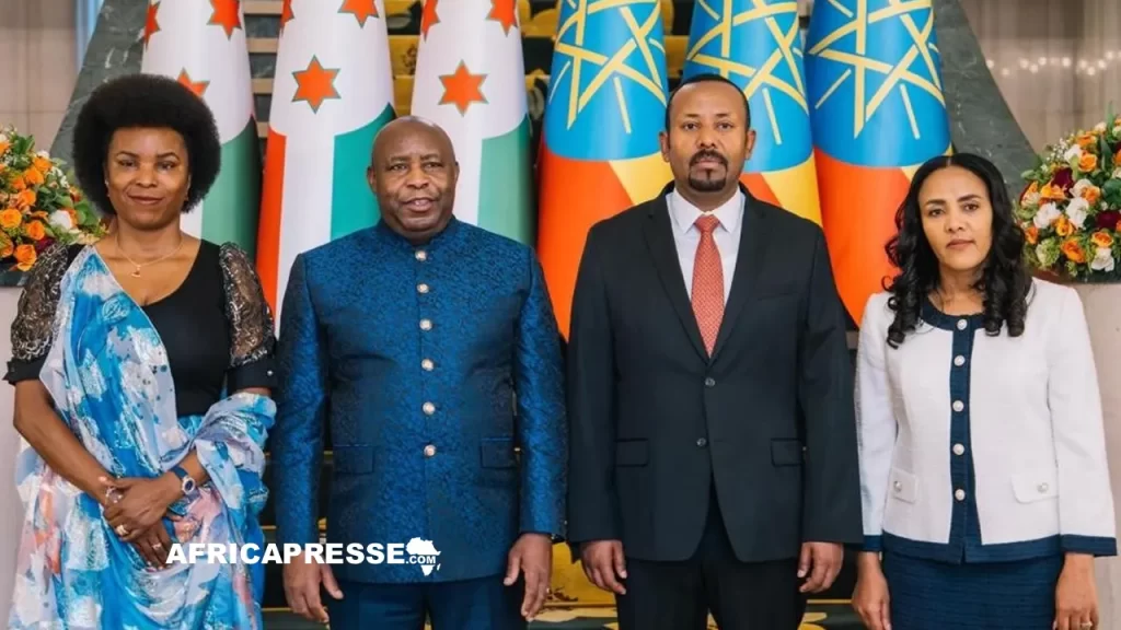 Le président burundais Évariste Ndayishimiye et le Premier de l'Éthiopie Abiy Ahmed