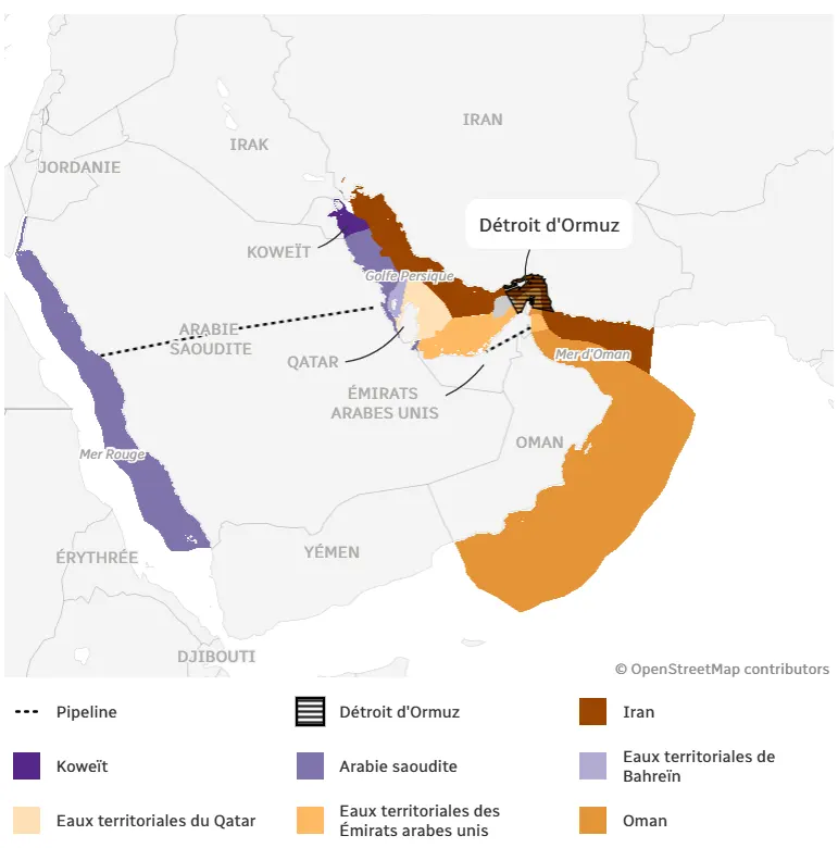 Qui contrôle le détroit d'Ormuz et les eaux territoriales du Golfe?