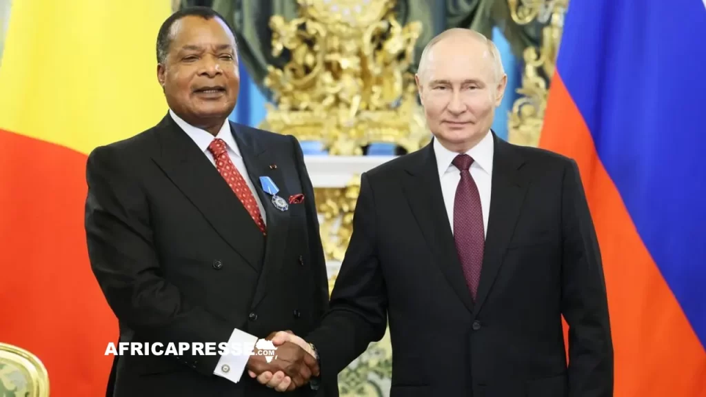 Vladimir Poutine et Denis Sassou N'Guesso