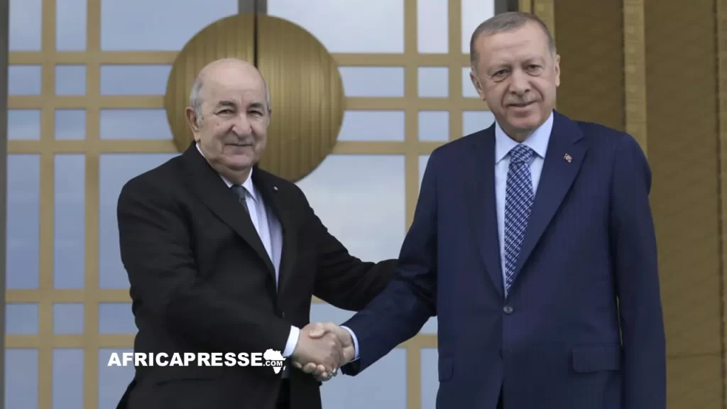 Abdelmajid Tebboune et Recep Tayyip Erdogan