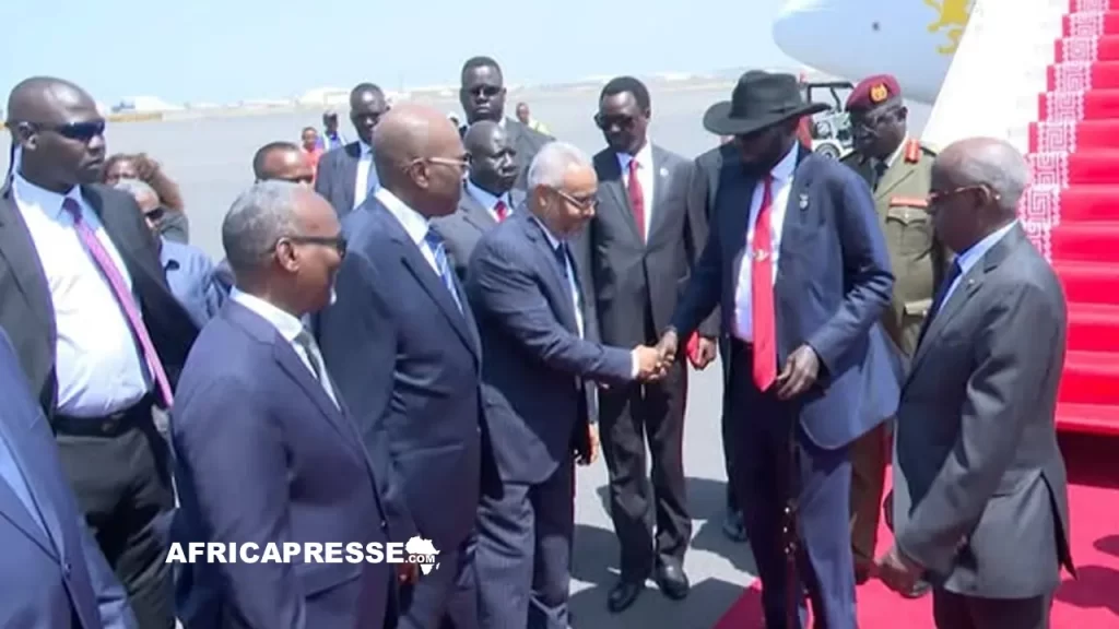 Le président du Soudan du Sud, Salva Kiir Mayardit, est arrivé ce vendredi à l’Aéroport international de Djibouti