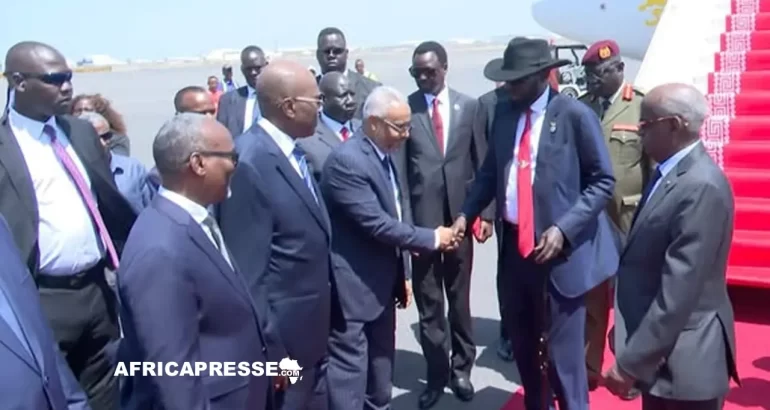 Le président du Soudan du Sud, Salva Kiir Mayardit, est arrivé ce vendredi à l’Aéroport international de Djibouti