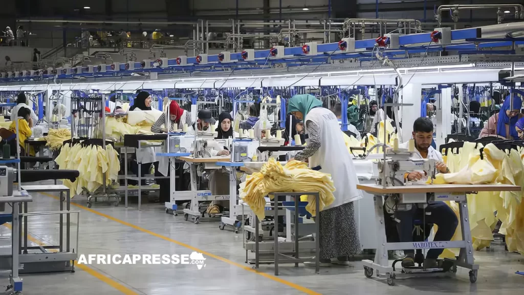 Une usine de confection à Tanger.