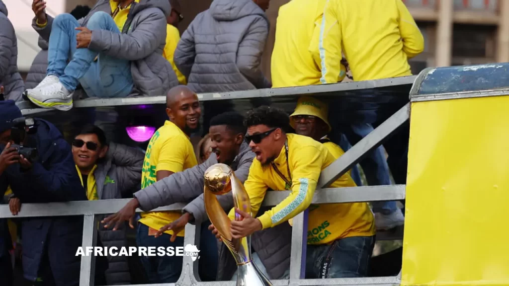 les Mamelodi Sundowns d'Afrique du Sud célébrés en héros après leur sacre continental
