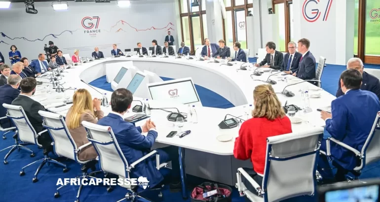 Sommet du G7 a Evian en France