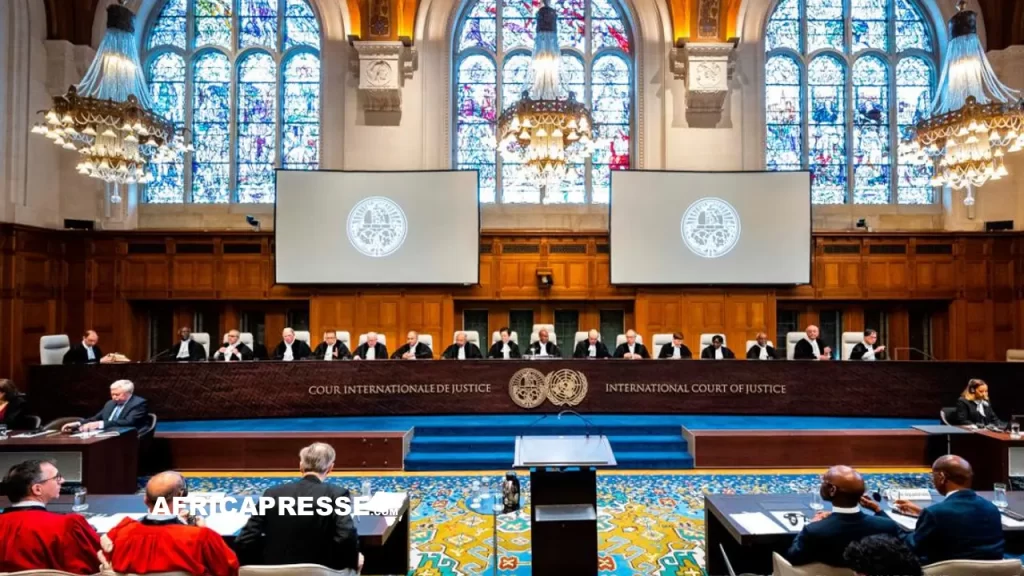 La Cour internationale de justice, organe judiciaire de l'ONU, siège au Palais de la Paix de La Haye, aux Pays-Bas.