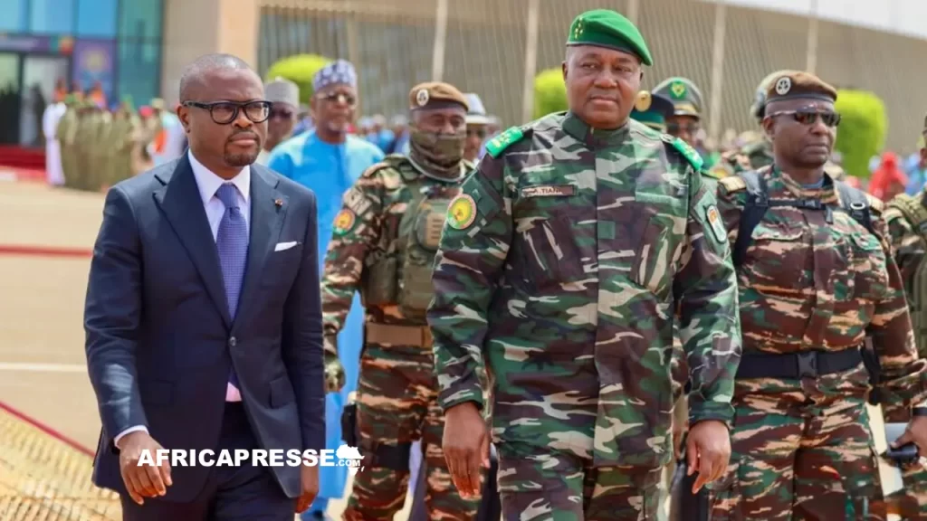 Le président béninois Romuald Wadagni et le général Abdourahamane Tiani