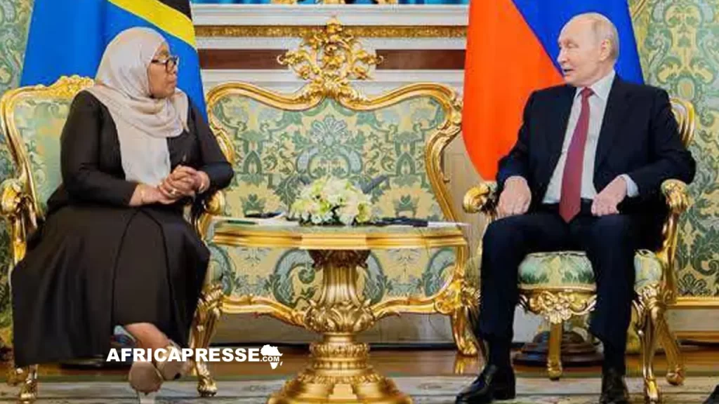 Samia Suluhu Hassan et Vladimir Poutine