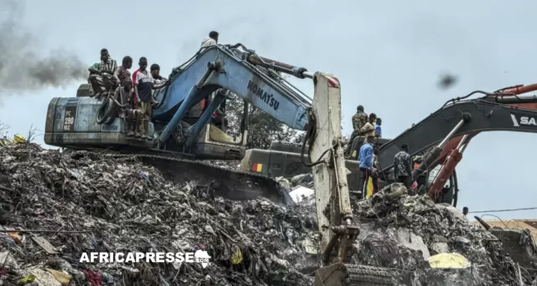 Guinée : l’effondrement d’une décharge à Conakry fait au moins 31 morts
