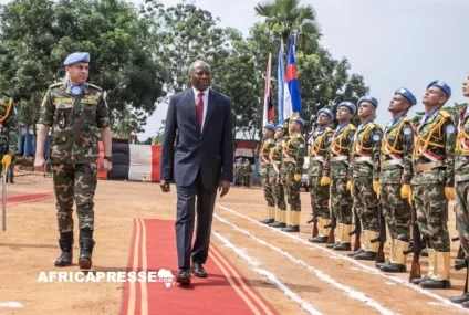 Centrafrique : 280 Casques bleus égyptiens décorés par l’ONU pour leur engagement en faveur de la paix