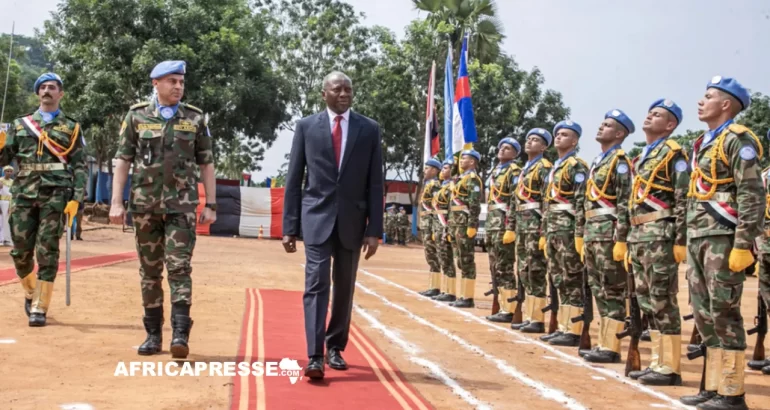 Centrafrique : 280 Casques bleus égyptiens décorés par l’ONU pour leur engagement en faveur de la paix