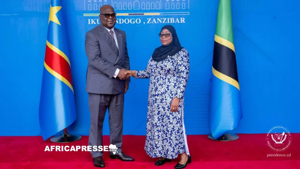 Félix Tshisekedi et Samia Suluhu Hassan