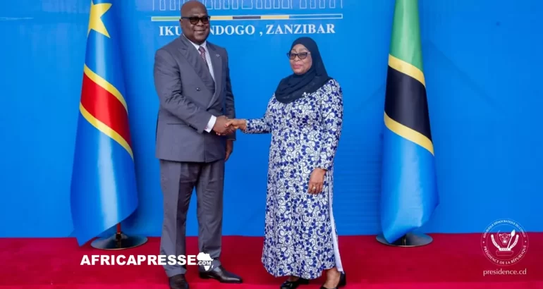 Félix Tshisekedi et Samia Suluhu Hassan